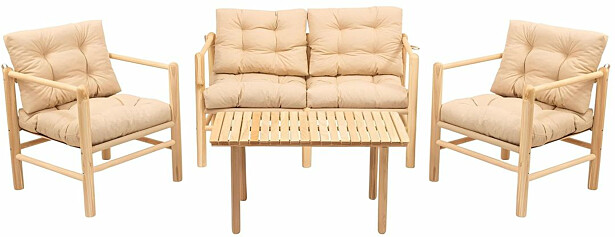 Oleskeluryhmä Linento Garden MY028, 4-istuttava, beige