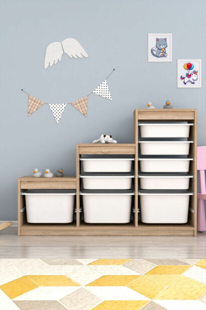 Lastenhuoneen laatikosto Linento Furniture Swiss, leveys 132cm
