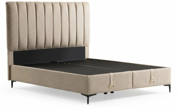 Säilytyssänky + sängynpääty Linento Furniture Lisa, ilman patjaa, beige