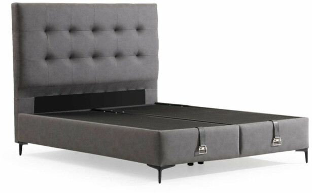 Säilytyssänky + sängynpääty Linento Furniture Marvel, ilman patjaa, harmaa
