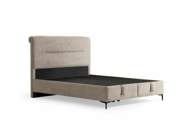 Säilytyssänky + sängynpääty Linento Furniture Mia, ilman patjaa, vaaleanruskea