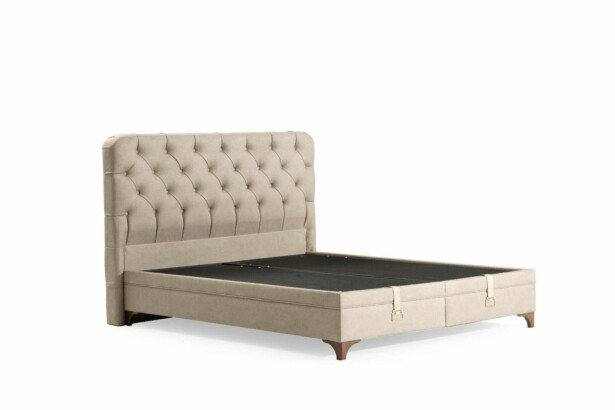 Säilytyssänky + sängynpääty Linento Furniture Relax, ilman patjaa, beige