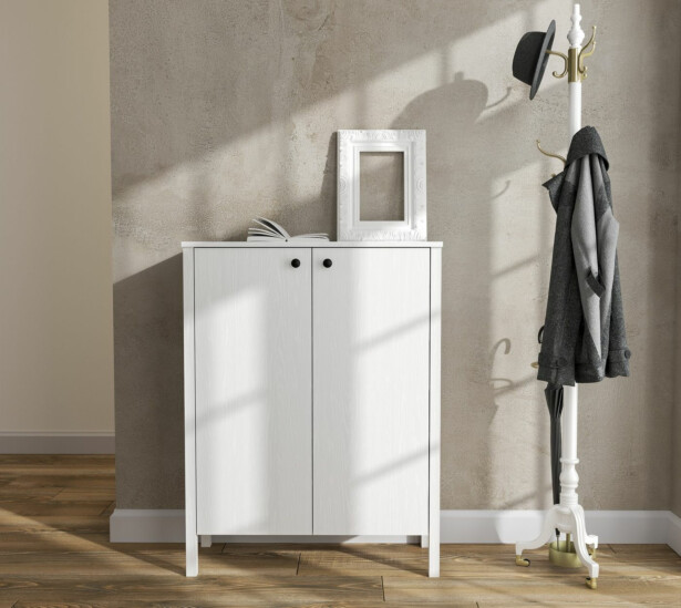 Kenkäkaappi Linento Furniture FRN-20046, valkoinen