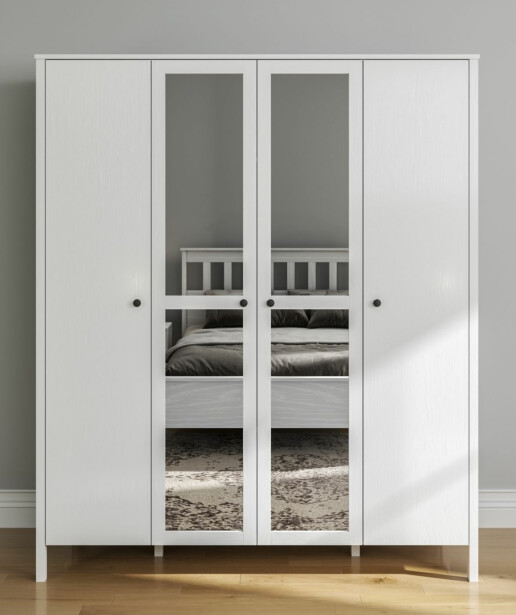 Vaatekaappi Linento Furniture FRN-20018, 180.8x215cm, valkoinen