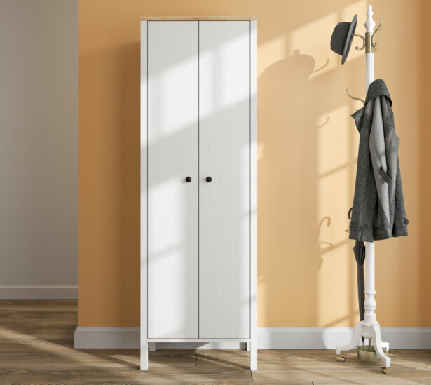 Kaappi Linento Furniture FRN-20079, 63x190cm, valkoinen