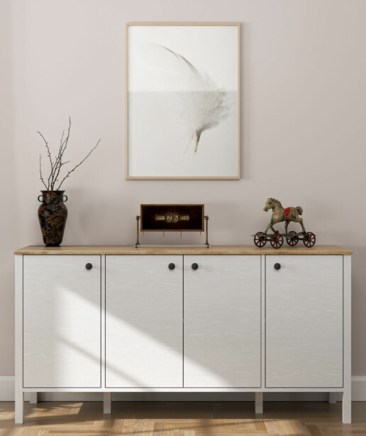 Senkki Linento Furniture FRN-20007, 160x82cm, valkoinen/ruskea