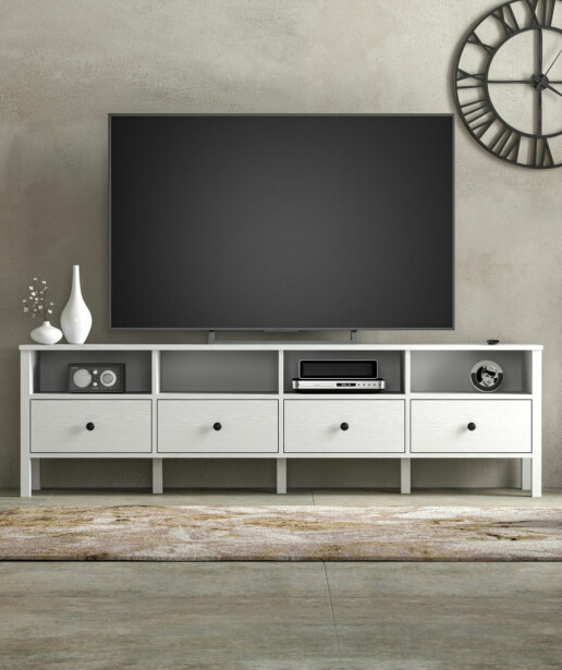 TV-taso Linento Furniture FRN-20006, leveys 200cm, valkoinen