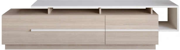 TV-taso Linento Furniture Pia, ruskea/valkoinen