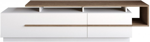 TV-taso Linento Furniture Pia, valkoinen/ruskea