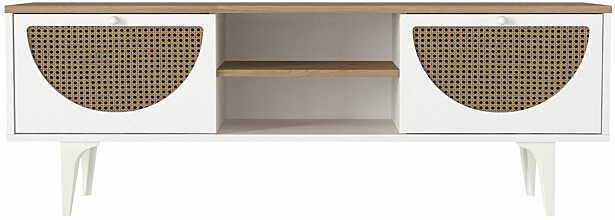 TV-taso Linento Furniture Burito valkoinen/tammi