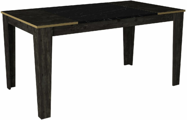 Ruokapöytä Linento Furniture Veyron musta/kulta