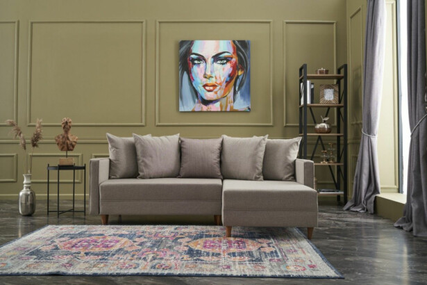 Divaanivuodesohva Linento Furniture Aydam, 3-istuttava, leveys 215cm, oikea