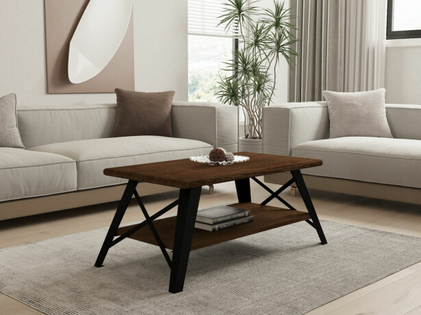 Sohvapöytä Linento Furniture Konik, 98x50cm, ruskea