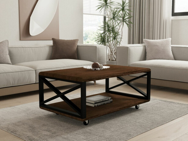 Sohvapöytä Linento Furniture Yuso, 98x60cm, ruskea