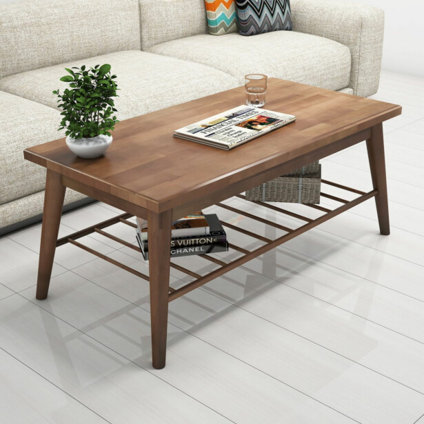 Sohvapöytä Linento Furniture Sakura, 110x55cm, tummanruskea