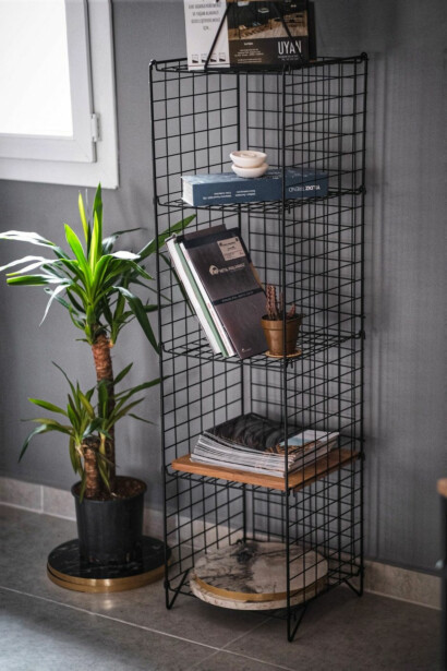 Kirjahylly Linento Furniture Elvis, 37x137.5cm, musta