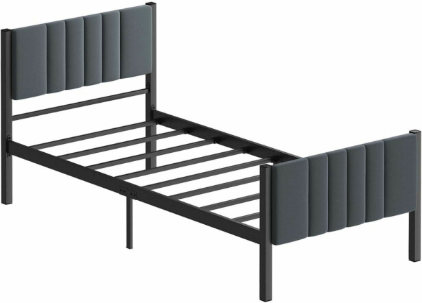 Sängynrunko Linento Furniture Lotus, metalli, antrasiitti
