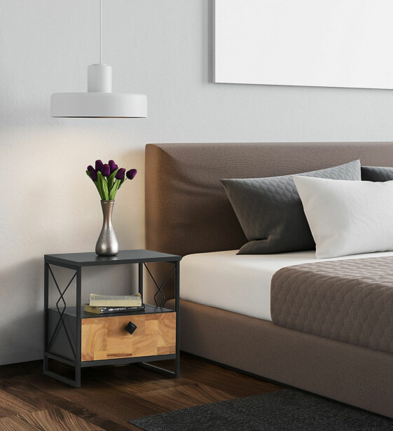 Yöpöytä Linento Furniture Altunizade, 45x41cm, antrasiitti