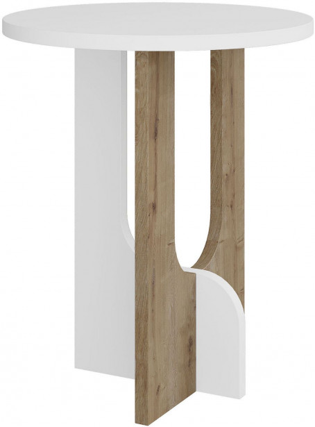 Apupöytä Linento Furniture Luna, 40cm, ruskea/valkoinen