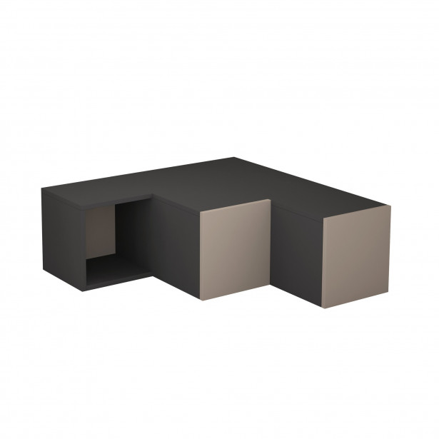TV-taso nurkkaan Linento Furniture Compact, harmaa/beige