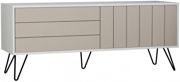 TV-taso Linento Furniture Picadilly, beige/valkoinen