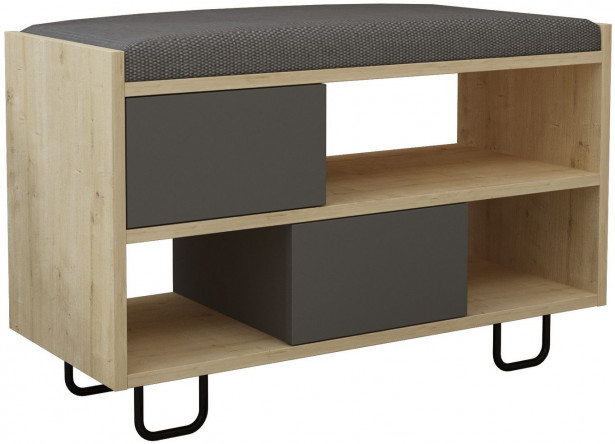 Kenkäkaappi Linento Furniture Troy, ruskea/harmaa