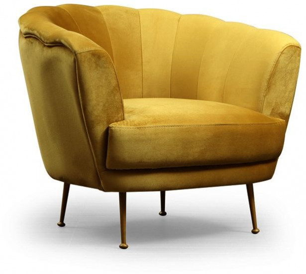 Nojatuoli Linento Furniture Daisy Armchair, keltainen