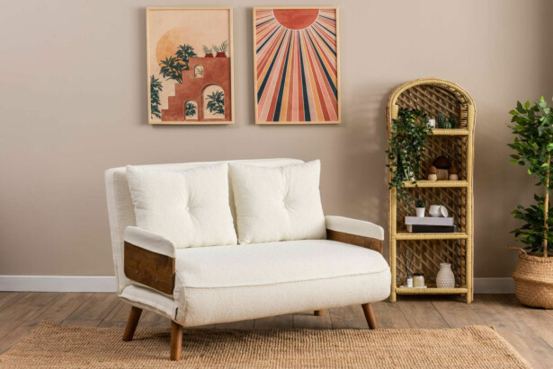 Vuodesohva Linento Furniture Cosmo, 2-istuttava, leveys 120cm