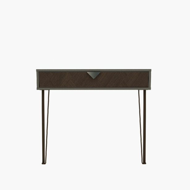 Sivupöytä Linento Furniture Linea tummanharmaa/ruskea
