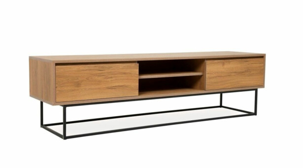 TV-taso Linento Furniture Laxus 180 pähkinä/musta