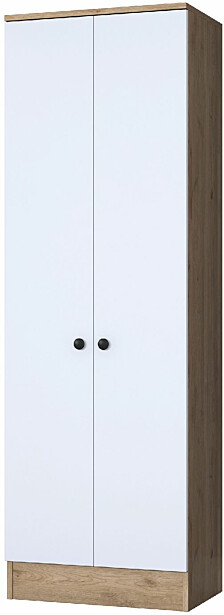 Vaatekaappi Linento Furniture P6 M14 2415 valkoinen/pähkinä