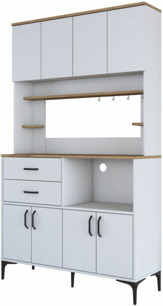 Aamiaiskaappi Linento Furniture JE179 - 3402 saksanpähkinä/valkoinen