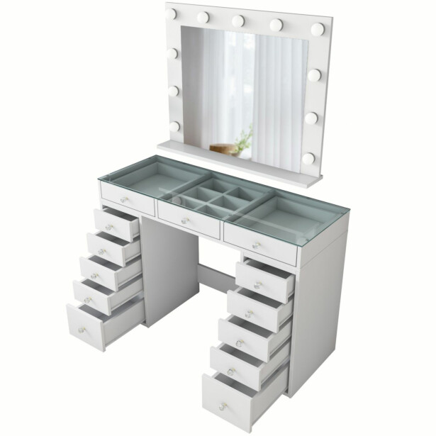 Meikkipöytä Linento Furniture BJ118 - 2789 valkoinen