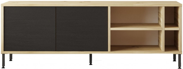 TV-taso Linento Furniture LV8, ruskea/musta