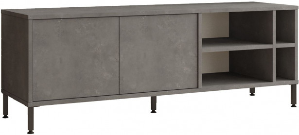 TV-taso Linento Furniture LV8, hopeanharmaa