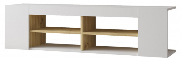TV-taso Linento Furniture LV13, valkoinen/tammi