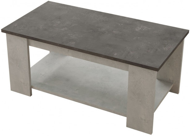 Sohvapöytä Linento Furniture LV15, kivikuosi, hopea/antrasiitinharmaa