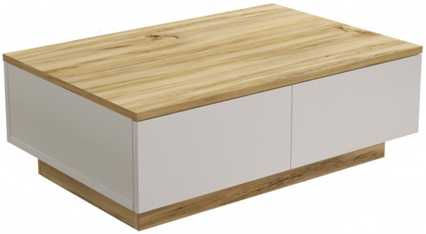 Sohvapöytä Linento Furniture LV17, puukuosi, ruskea/valkoinen