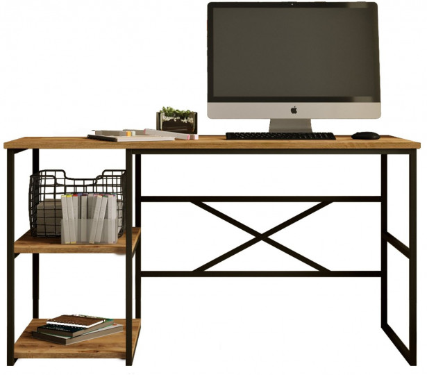 Työpöytä Linento Furniture VG26, vasen, ruskea