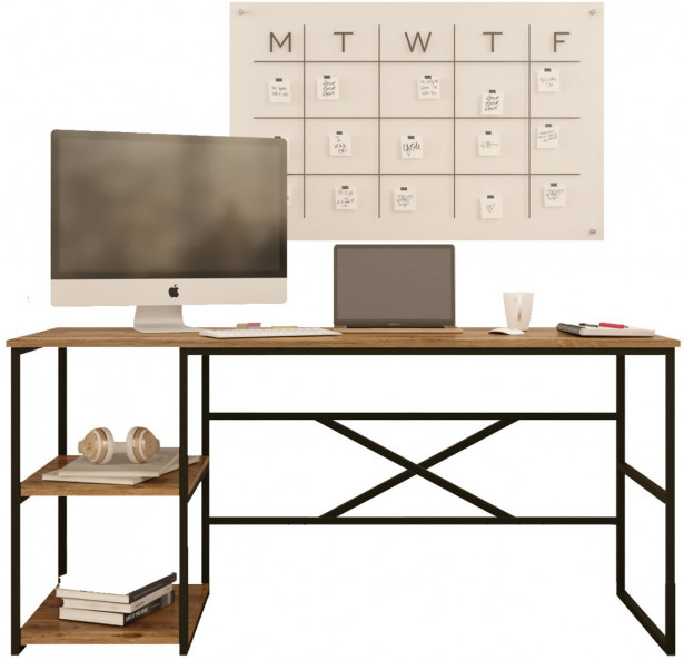 Työpöytä Linento Furniture VG29, vasen, ruskea