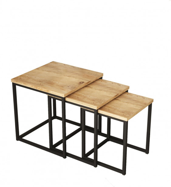 Sarjapöytä Linento Furniture VG7, 3-osainen, ruskea