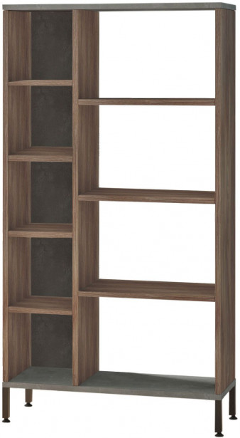 Kirjahylly Linento Furniture HM8, ruskea/harmaa