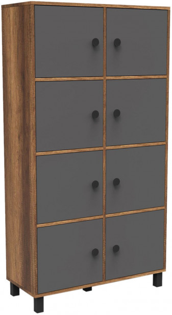 Kaappi Linento Furniture MN06, ruskea/harmaa