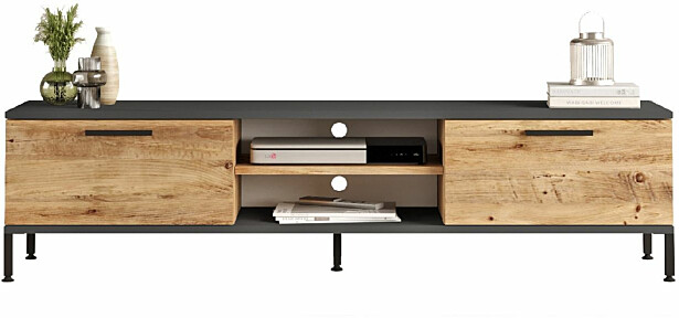 TV-taso Linento Furniture RL1-AA Atlantic Pine/antrasiitti