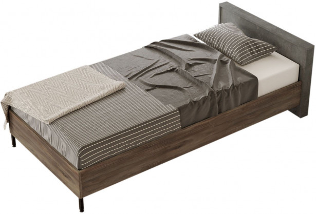 Sängynrunko Linento Furniture HM4, ruskea/harmaa