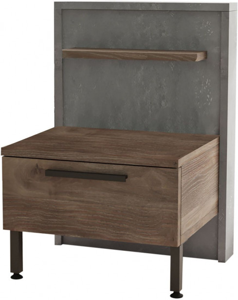 Yöpöytä Linento Furniture HM5, ruskea/harmaa