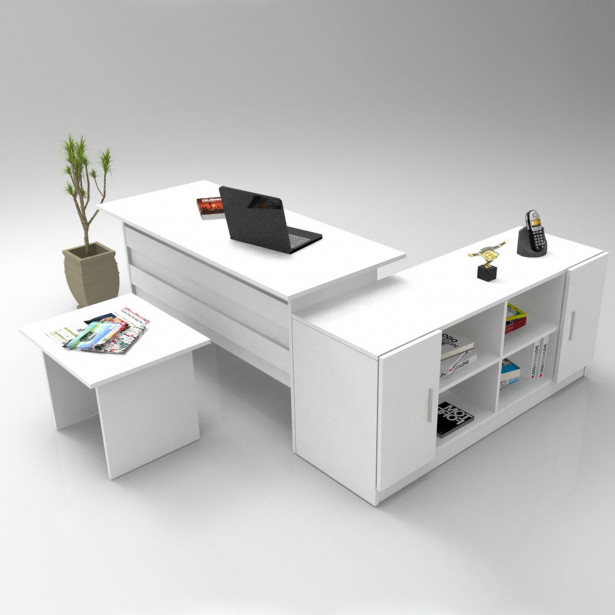 Työpöytäkokonaisuus Linento Furniture VO10, valkoinen