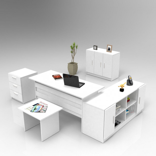 Työpöytäkokonaisuus Linento Furniture VO16, valkoinen