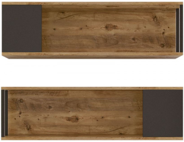 Seinähylly Linento Furniture VG18, 2-osainen, ruskea