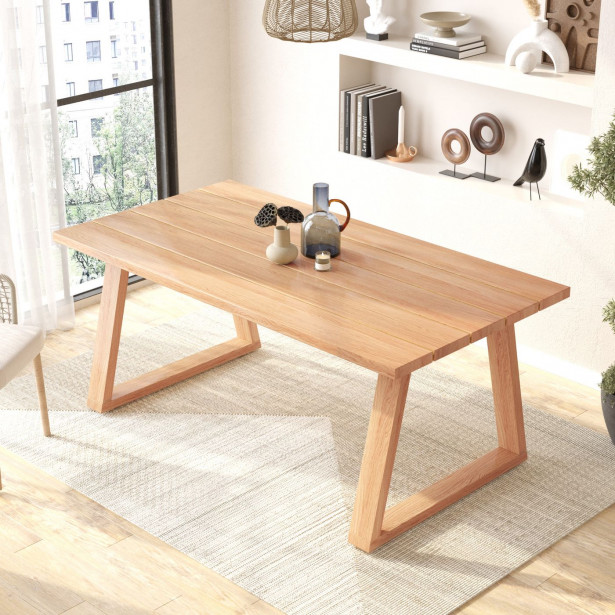 Ruokapöytä Linento Furniture ME3, 180x90cm, ruskea